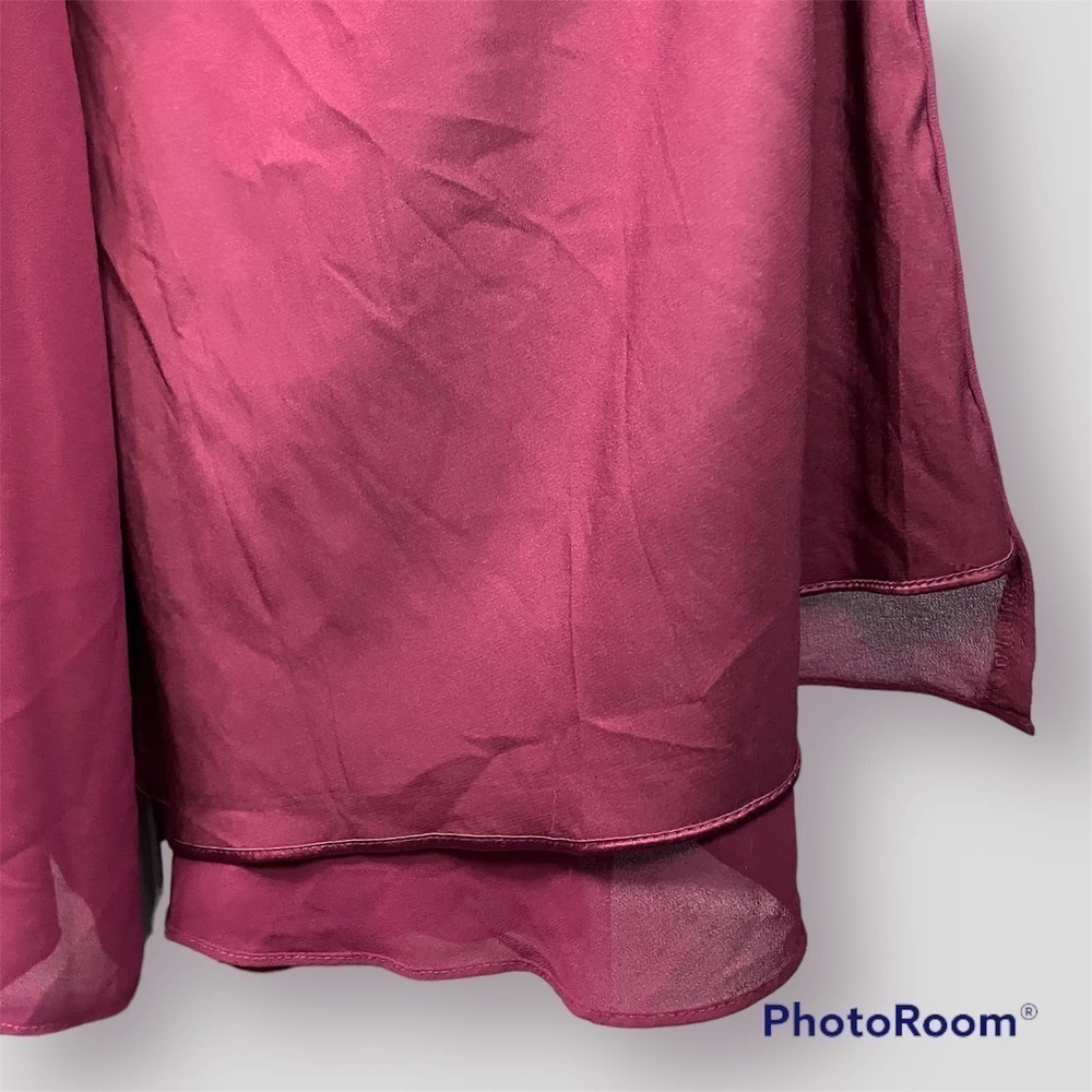 LULUS Dreamy Romance Burgundy Backless Spaghetti Strap Maxi Dress Women's Size L - Picture 4 of 16